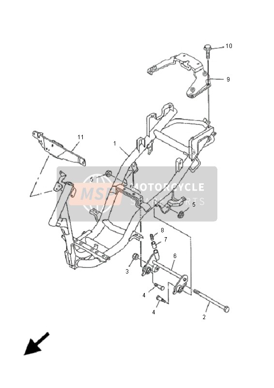 Yamaha YN50 NEOS 2005 Frame for a 2005 Yamaha YN50 NEOS